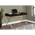 thumbnail image 2 of Monarch Specialties I 7210 Computer Desk - 48" Long / Espresso / Gold Metal, 2 of 5