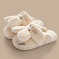 thumbnail image 1 of Zapatillas de algodón para mujer, otoño e invierno, lindas zapatillas de pareja de dibujos animados para el hogar, antideslizantes, confinamiento en casa, zapatillas de tacón con bolsa de felpa para, 1 of 4