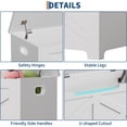 thumbnail image 5 of Zzistar Storage Chest, Wooden Storage Bench with Safety Hinge, Easy Assembly, Large Toy Chest for Entryway, Living Room, 5 of 5