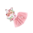 thumbnail image 3 of Sonducket Conjunto de para niños, chaleco sin mangas para niña, camiseta, pelele, de malla conjuntos de ropa Rosa 70cm, 3 of 6