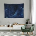 thumbnail image 2 of JEUXUS Night Sky Stars Tapestry Wall Hanging Dark Blue Cosmic Starry 40x30 Inch 40\x30\, 2 of 7