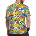 thumbnail image 2 of Wukai Various Balls Print Men's Short-Sleeved Mesh T-Shirt,Quick-Dry Short Sleeve Workout T-Shirt-5X-Large, 2 of 8
