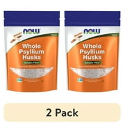(2 pack) NOW Supplements, Whole Psyllium Husks, Non-GMO Project Verified, Soluble Fiber, 16-Ounce
