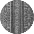 thumbnail image 1 of Ahgly Company Indoor Round Abstract Gray Modern Area Rugs, 8' Round, 1 of 4