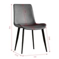 thumbnail image 5 of GZXS Dining Chairs Set of 4, PU Leather Upholstered Accent Side Chairs with Steel Legs, Heavy-Duty 330lb Weight Capacity, Easy Clean & Quick Assembly (Gray+Black), 5 of 8