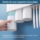 thumbnail image 4 of Soporte para Cepillos Dientes,Porta Cepillos Dentales Montado en la Pared, dispensador de Pasta Dental con 3 Tazas para 4 Cepillo Dientes,sin Perforación,Porta Pasta de Dientes para Baño, 4 of 8