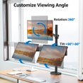 thumbnail image 3 of Soporte de triple monitor ErgoFocus para pantallas de 13 a 32 pulgadas y 8 kg, 3 of 8