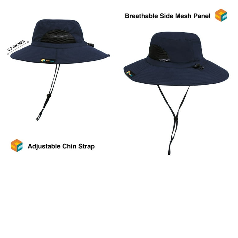 SUN CUBE Fishing Hat Sun Hat for Men, Women, Hiking Sun Hat with Neck Flap,  Wide Brim, Chin Strap, Safari Summer Bucket Boonie Hat, UPF 50+ Outdoor