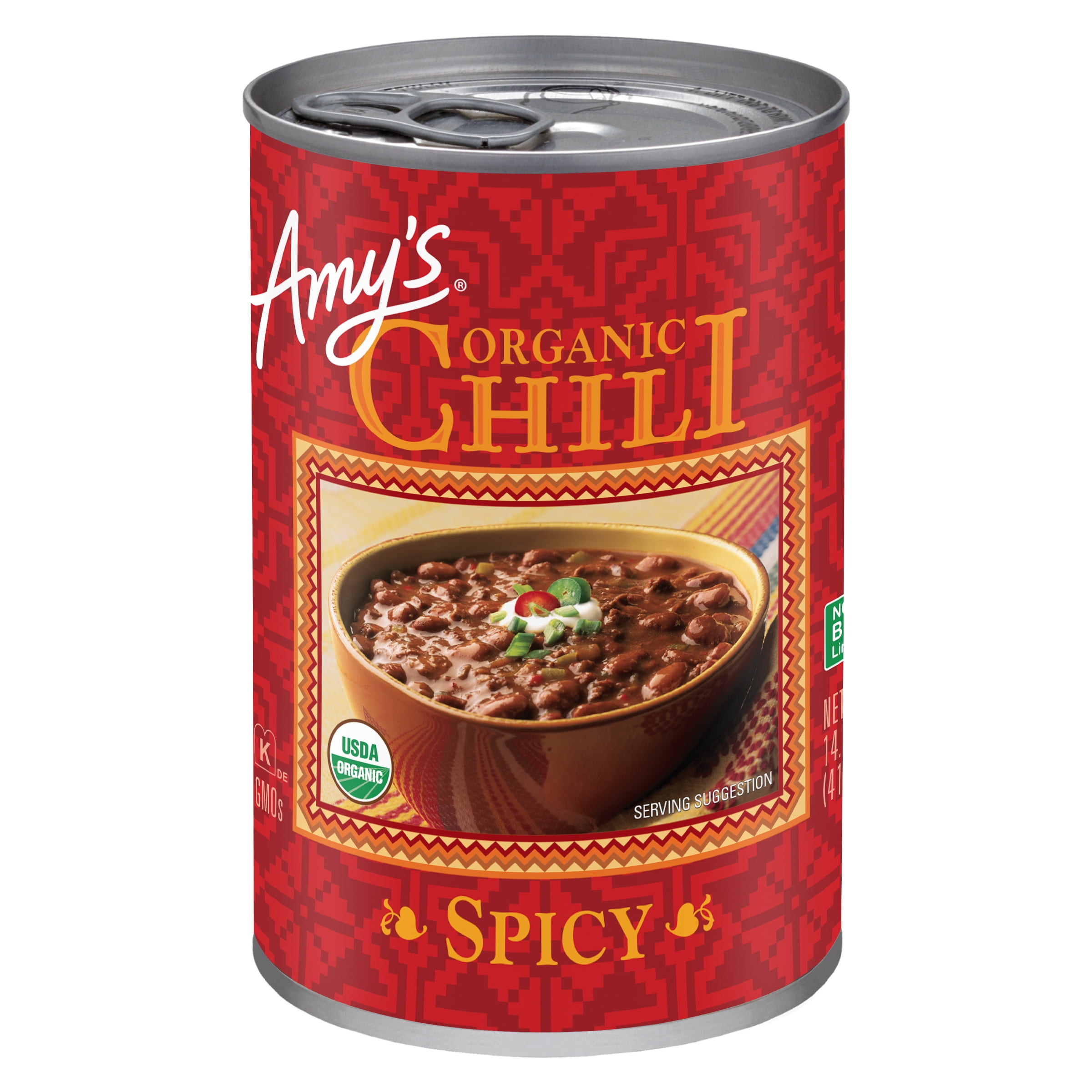 Amy's Kitchen Organic Spicy Chili, Gluten Free, Vegan, 14.7 oz.