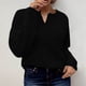 thumbnail image 3 of Gibobby Suéter cuello v, Suéter de Mujer, Suéter de Mujer con Cuello en V Transpirable con Estampado de Leopardo para Uso Diario(Negro,XG), 3 of 4