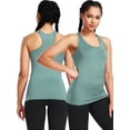 thumbnail image 6 of NELEUS Womens Tight Fitting Base Layer Dry Fit Tank Top 3 Pack,Blackish Green+Purple+Pink,US Size S, 6 of 6