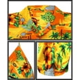 thumbnail image 4 of HAPPY BAY Men's Hawaiian Shirts Short Sleeve Button Down Shirt Men's Vacation Shirts Summer Beach Casual Tropical Shirts for Men Funny 7XL Ocean Chart, Orange, 4 of 5