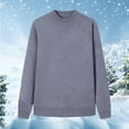 thumbnail image 2 of RYDCOT Men's Warm Crewneck Casual Sweater Chunky Knit Sweater Classic Casual Sweaters Gray, 2 of 9