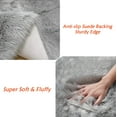 thumbnail image 4 of Jingle bears Fluffy Area Rug 5x7 for Bedroom Faux Fur Sheepskin Rug Gray Fuzzy Furry Luxury Living Room Rug Rectangle, 4 of 5