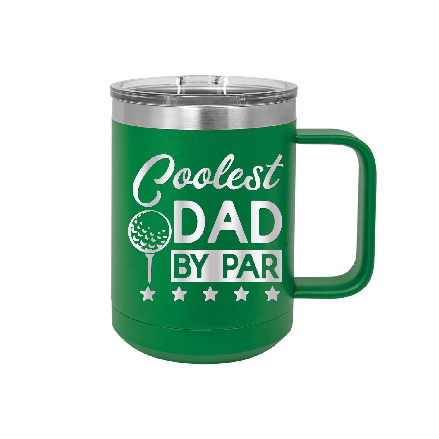 16oz Mason Jar Glass Mug w/ Handle Best Buckin Dad Ever Father 