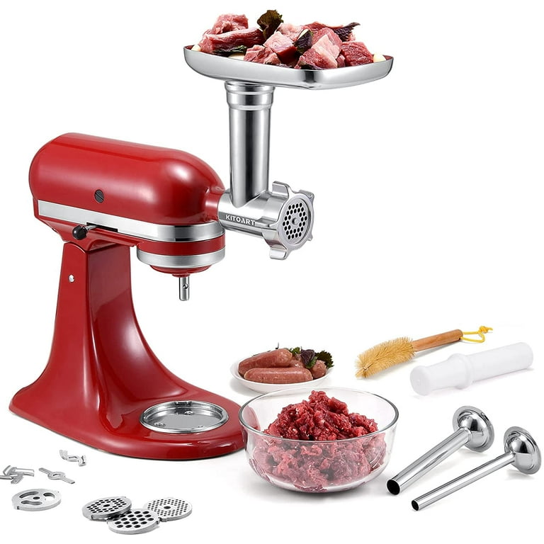 Stainless Steel Food Grinder Attachment Fit KitchenAid Stand Mixers Including SA