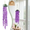 thumbnail image 2 of ZLBDYG Artificial wisteria Garland for Wedding Decor - 33.46 inch Hanging Vine Flowers with Greenery Leaves, Perfect for Wedding Arch, Backdrop, Fireplace, Home & Outdoor Party Decoration, 2 of 9