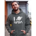thumbnail image 2 of NASA I Saturn Nasa (Love) Hoodie Men -NASA Designs, Male Large, 2 of 4