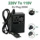 thumbnail image 2 of Convertidor de voltaje Transformador reductor de 220 V a 110 V CA Transformador reductor de voltaje de viaje, 2 of 5