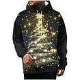 thumbnail image 2 of Yusimy Mens Christmas Printed Hoodie with Pockets & Drawstring Long Sleeve Pullover Athletic Top, 2 of 6
