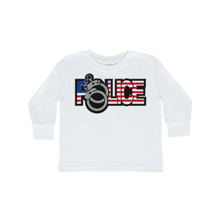 

Inktastic Police Logo Handcuffs Gift Toddler Boy or Toddler Girl Long Sleeve T-Shirt