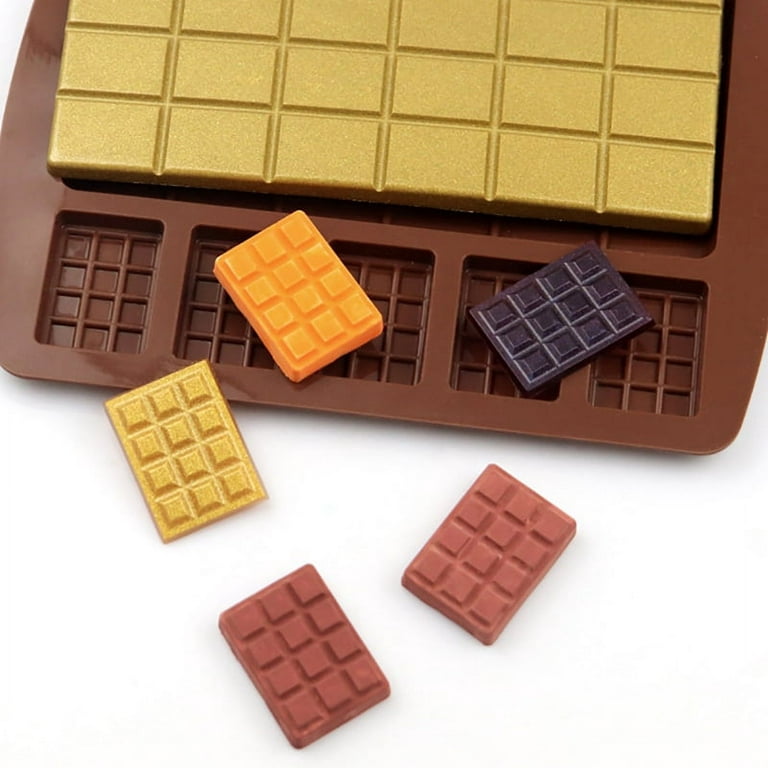 Chocolate Mould,1 Pcs Silicone Chocolate Candy Molds Waffle 12 Grids Bpa  Free