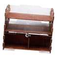thumbnail image 2 of Organizador de pintura de madera, soporte para almacenamiento de pintura, estante profesional de 3 niveles para pinturas de modelismo., 2 of 9