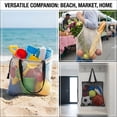 thumbnail image 7 of CHENjy Reusable Cotton String Bag, Mesh Produce Bag with 10 Inch Shoulder Straps, Farmers Market Grocery Tote for Fruits and Storage, Orange, 7 of 7