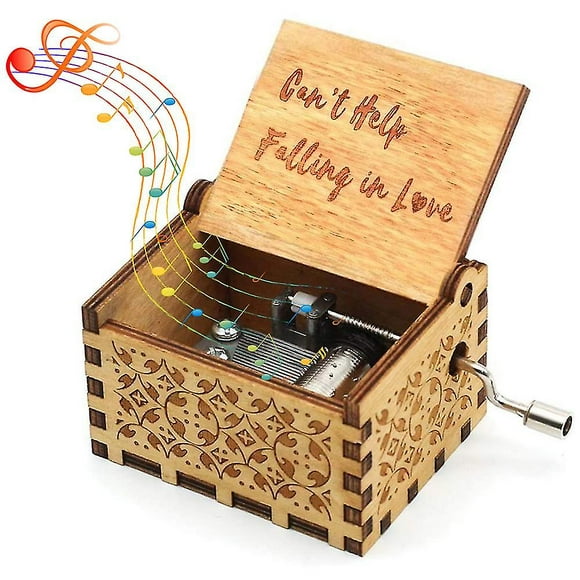 Wood Music Boxes,laser Engraved Vintage Wooden Sunshine Musical Box