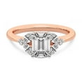 thumbnail image 4 of IGI Certified 1 Carat Emerald Shape Lab Grown Diamond Engagement Ring | 14K Rose Gold | Beatrice Marquise Side Stone Diamond Ring | FG-VS1-VS2 Quality Friendly Diamonds, 4 of 6