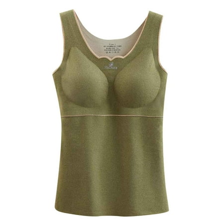 

Knosfe V Neck Sports Bras for Women Supportive Cami Full Coverage Bra Green