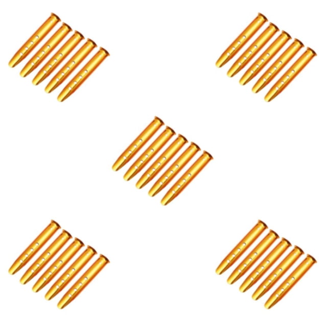 Guardoinrt Set de 5 Piquets de Tente Portables Clous de Sol Robuste et Résistant Neige et Sable Camping Jaune 23cm 5Set