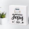 thumbnail image 6 of Zomyto 7x7 Inch What Would Jesus Do Funny Bathroom Wooden Box Sign Desk Decor Change the Toilet Paper Roll Wooden Box Plaque Sign Desk Decor, 6 of 7