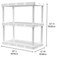 thumbnail image 3 of Ditangy 3 Shelf Knect-A-Shelf Solid Light Duty Storage Unit 12 x 24 x 33 Organizer for Home, Garage, Basement & Laundry, White, 3 of 8