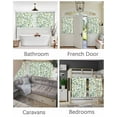 thumbnail image 3 of Green Eucalyptus Leaf Short Blackout Curtains 24 Inch Long Watercolor Plant Farmhouse Rod Pocket Kitchen Curtains, 2 Panels Thermal Insulated Room Darkening Drapes for Bedroom, 30"W x 24"L, 3 of 5