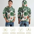 thumbnail image 5 of Leaf Flowers Nordic Tropical Plants Regular Fit Hoodie, Sporty Pullover Hooded Sweatshirt for Men Women Muscle 5XL, 5 of 6