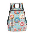 thumbnail image 1 of Fotbe Colorful Donut Mochila Ligera para Hombres y Mujeres - Duradera y Resistente al Agua, Ideal para Escuela, Trabajo, Viajes y Uso Diario, 1 of 7