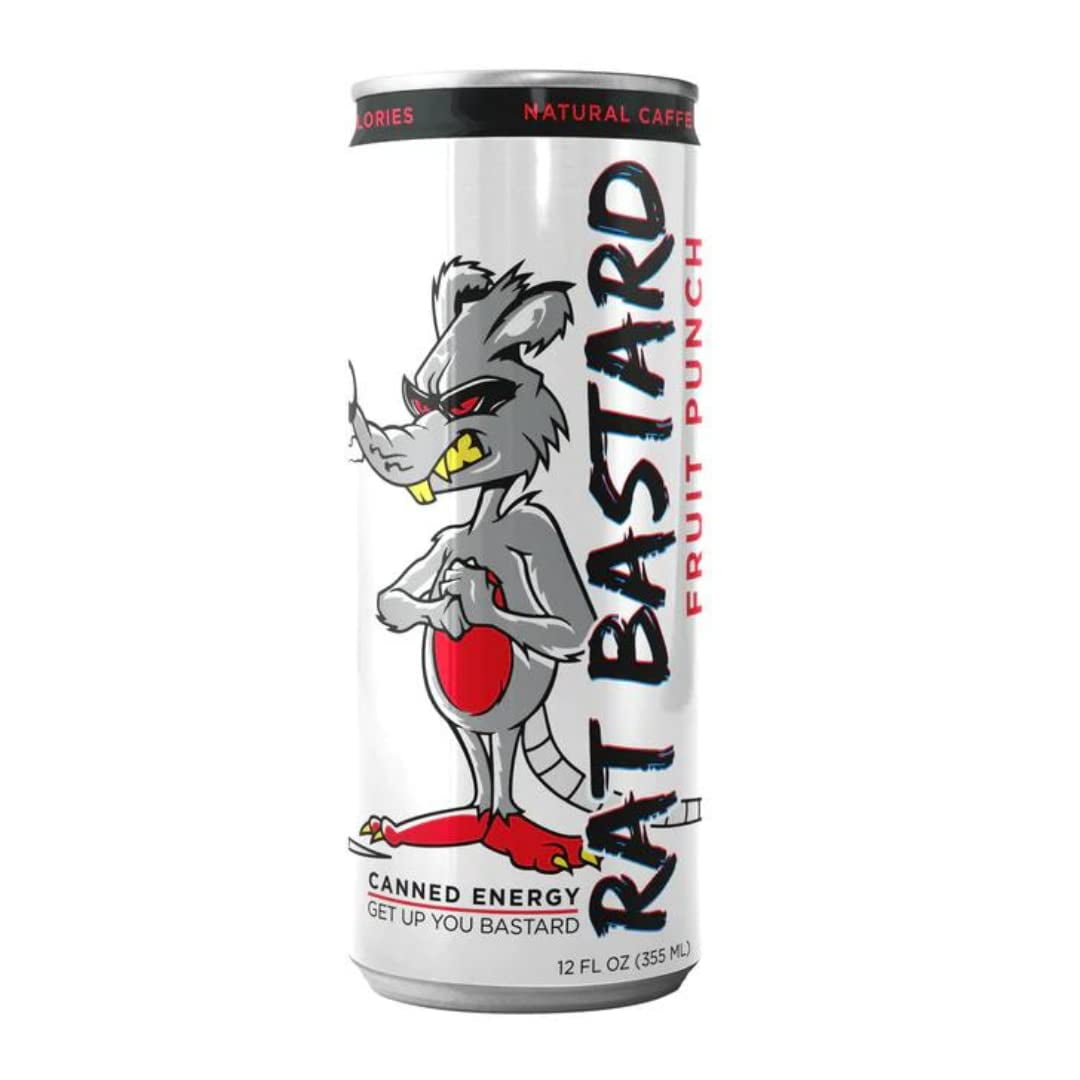 RAT BASTARD Energy Drink SugarFree Caffeinated Beverage Infused with