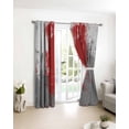 thumbnail image 3 of Red Cement Gray Blackout Curtains for Bedroom/Living Room, Thermal Insulated Kitchen Curtains, Modern Abstract Art Red Grommet Darkening Window Treatment Drapes 42"x84"x2, 3 of 8