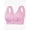 Pink, variant on Front Closure Bras for Women Lightweight Floral Print Wide Strap Wireless Bralettes Everyday Bra for Older Women