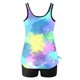 thumbnail image 4 of Trajes de baño tankini para mujer Trajes de baño de dos piezas con espalda de tiras y estampado conservador para mujer Traje de baño de dos piezas para mujer, 4 of 5