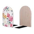 thumbnail image 2 of Lsque Colorful Flowers Printed Wood Bookends,Non-Skid Bookend for Shelves,Heavy Duty Support Bookends,Non-Slip Foam Pads for Office, Home, and Library,1 Pair, 2 of 8
