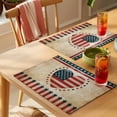 thumbnail image 4 of Independence Day Placemats Set of 2, U.S. Flag Themed Retro Love Heart God Bless America Non-Slip Place Mats Washable Table Mats for Kitchen Dining Table Decorations Indoor/Outdoor, 4 of 9