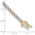 thumbnail image 3 of 14K Yellow Gold Diamond Tennis Bracelet (7 X 3.5) Made In India bm4649-100-ya, 3 of 5