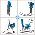thumbnail image 6 of PORTAL Rocking Camping Chair, Portable Folding Rocker for Outdoor with Cup Holder Side Pocket and Carry Bag, Supports 300LBS, Blue, 6 of 7