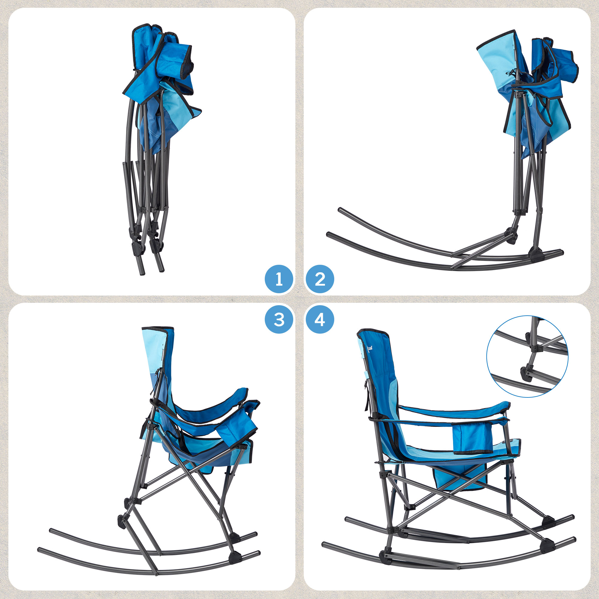 Portal Rocking Camping Chair - 300 lb Capacity photo 3