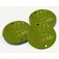 thumbnail image 3 of Inkdotpot Pack Of 100 Real Gold Foil Paper Tags Let Love Sparkle Wedding Favor Hang Tags, 3 of 7