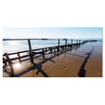 thumbnail image 2 of Promenade en Bois sur Plage - Grande Impression sur Toile de Pont de Mer, 2 of 3