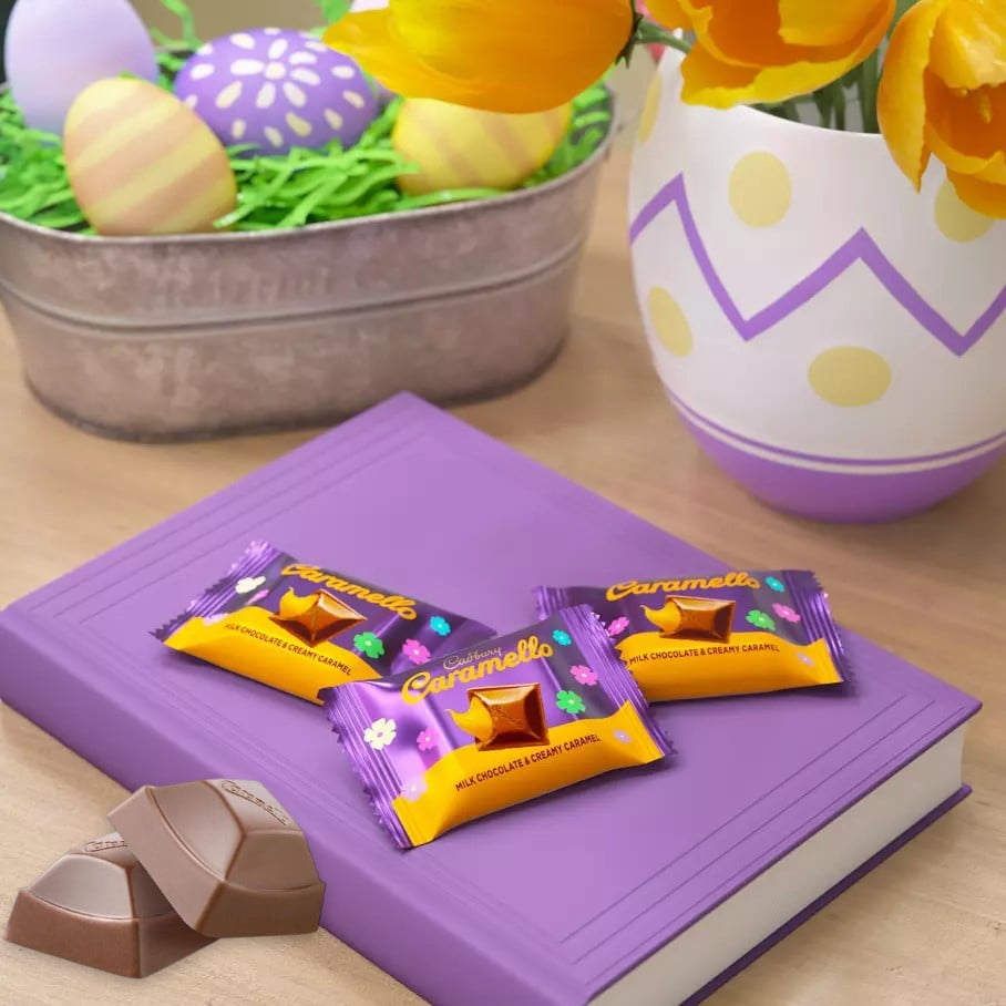 Cadburry Caramello Miniatures Tray (72 Pc) Creamy Caramel & Smooth Milk Chocolate 2 Lb/Bulk/Bag , Individually Wrapped Snack Bites, Perfect for Gifting & Treats