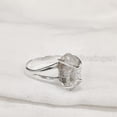 thumbnail image 4 of Natural Herkimer Diamond Ring, Rough Herkimer Diamond Ring, Birthstone, Wire Band, 925 Sterling Silver, Womens Ring, Christmas, Thanksgiving, Handmade, Statement Jewelry, Rough Gemstone Jewelry, 4 of 6